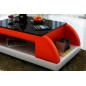 Table basse design VALINA, rouge et blanc Table basse design VALINA, rouge et blanc