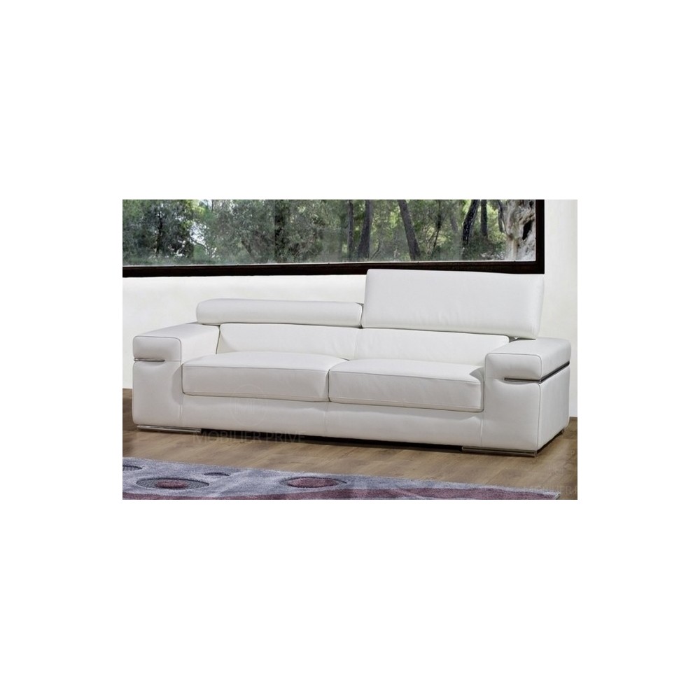 2eme paiement de la commande: Canapé 3 places en cuir italien alonso, blanc, 6x sans frais, total de la commande 1535 euros 2eme paiement de la commande: Canapé 3 places en cuir italien alonso, blanc, 6x sans frais, total de la commande 1535 euros
