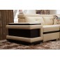 Canapé d'angle cuir buffle italien 7/8 places, BELLISSIMO, beige et chocolat, angle gauche Canapé d'angle cuir buffle italien 7/8 places, BELLISSIMO, beige et chocolat, angle gauche