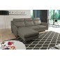 - Canapé d'angle convertible en cuir italien de luxe 5/6 places GIANNI avec coffre, taupe, angle gauche - Canapé d'angle convertible en cuir italien de luxe 5/6 places GIANNI avec coffre, taupe, angle gauche