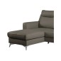 - Canapé d'angle convertible en cuir italien de luxe 5/6 places GIANNI avec coffre, taupe, angle gauche - Canapé d'angle convertible en cuir italien de luxe 5/6 places GIANNI avec coffre, taupe, angle gauche