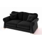Canapé 3 places en tissu de qualité TOMY, noir Canapé 3 places en tissu de qualité TOMY, noir