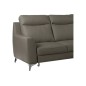 Canapé d'angle convertible en cuir italien de luxe 5/6 places GIANNI avec coffre, taupe, angle droit Canapé d'angle convertible en cuir italien de luxe 5/6 places GIANNI avec coffre, taupe, angle droit