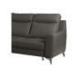 - Canapé d'angle convertible en cuir italien de luxe 5/6 places GIANNI avec coffre, gris foncé, angle gauche - Canapé d'angle convertible en cuir italien de luxe 5/6 places GIANNI avec coffre, gris foncé, angle gauche