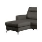- Canapé d'angle convertible en cuir italien de luxe 5/6 places GIANNI avec coffre, gris foncé, angle gauche - Canapé d'angle convertible en cuir italien de luxe 5/6 places GIANNI avec coffre, gris foncé, angle gauche