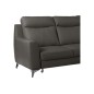Canapé d'angle convertible en cuir italien de luxe 5/6 places GIANNI avec coffre, gris foncé, angle droit Canapé d'angle convertible en cuir italien de luxe 5/6 places GIANNI avec coffre, gris foncé, angle droit