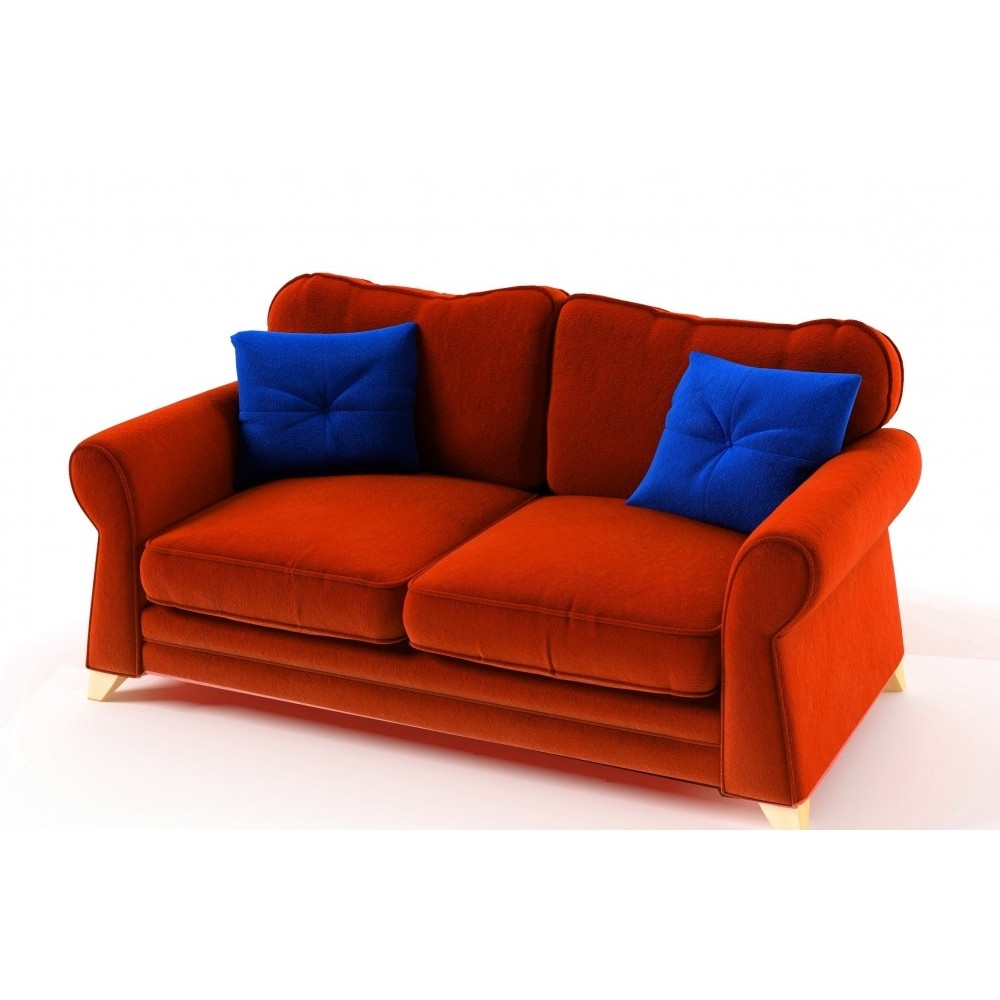 Canapé 3 places en tissu de qualité TOMY, orange Canapé 3 places en tissu de qualité TOMY, orange