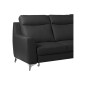 Canapé d'angle convertible en cuir italien de luxe 5/6 places GIANNI avec coffre, noir, angle droit Canapé d'angle convertible en cuir italien de luxe 5/6 places GIANNI avec coffre, noir, angle droit