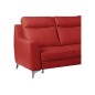 Canapé d'angle convertible en cuir italien de luxe 5/6 places GIANNI avec coffre, rouge foncé, angle droit Canapé d'angle convertible en cuir italien de luxe 5/6 places GIANNI avec coffre, rouge foncé, angle droit