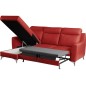 - Canapé d'angle convertible en cuir italien de luxe 5/6 places GIANNI avec coffre, rouge foncé, angle gauche - Canapé d'angle convertible en cuir italien de luxe 5/6 places GIANNI avec coffre, rouge foncé, angle gauche
