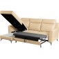 Canapé d'angle convertible en cuir italien de luxe 5/6 places GIANNI avec coffre, beige, angle gauche Canapé d'angle convertible en cuir italien de luxe 5/6 places GIANNI avec coffre, beige, angle gauche