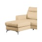 Canapé d'angle convertible en cuir italien de luxe 5/6 places GIANNI avec coffre, beige, angle gauche Canapé d'angle convertible en cuir italien de luxe 5/6 places GIANNI avec coffre, beige, angle gauche
