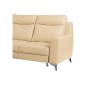 Canapé d'angle convertible en cuir italien de luxe 5/6 places GIANNI avec coffre, beige, angle gauche Canapé d'angle convertible en cuir italien de luxe 5/6 places GIANNI avec coffre, beige, angle gauche