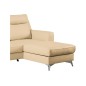 Canapé d'angle convertible en cuir italien de luxe 5/6 places GIANNI avec coffre, beige, angle droit Canapé d'angle convertible en cuir italien de luxe 5/6 places GIANNI avec coffre, beige, angle droit