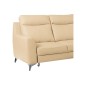 Canapé d'angle convertible en cuir italien de luxe 5/6 places GIANNI avec coffre, beige, angle droit Canapé d'angle convertible en cuir italien de luxe 5/6 places GIANNI avec coffre, beige, angle droit