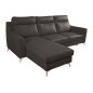 - Canapé d'angle convertible en cuir italien de luxe 5/6 places GIANNI avec coffre, chocolat, angle gauche - Canapé d'angle convertible en cuir italien de luxe 5/6 places GIANNI avec coffre, chocolat, angle gauche