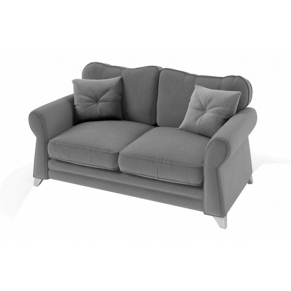 Canapé 2 places convertible en tissu de qualité TOMY, gris Canapé 2 places convertible en tissu de qualité TOMY, gris
