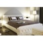 Lit en cuir italien de luxe FARNIENTE, écru, 140x190, 140x90 Lit en cuir italien de luxe FARNIENTE, écru, 140x190, 140x90