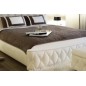 Lit en cuir italien de luxe FARNIENTE, écru, 140x190, 140x90 Lit en cuir italien de luxe FARNIENTE, écru, 140x190, 140x90