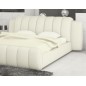 Lit design en cuir italien de luxe SPLENDIDE, ECRU, 140X190, avec sommier à lattes Lit design en cuir italien de luxe SPLENDIDE, ECRU, 140X190, avec sommier à lattes