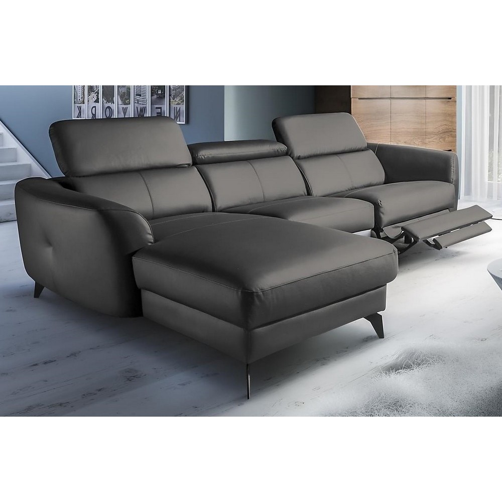 2eme paiement de la commande Canapé d'angle relax en cuir de luxe italien avec relax électrique, 5 places bertoni, gris foncé, a 2eme paiement de la commande Canapé d'angle relax en cuir de luxe italien avec relax électrique, 5 places bertoni, gris foncé, a