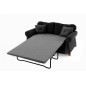 Canapé 2 places convertible en tissu de qualité TOMY, noir Canapé 2 places convertible en tissu de qualité TOMY, noir
