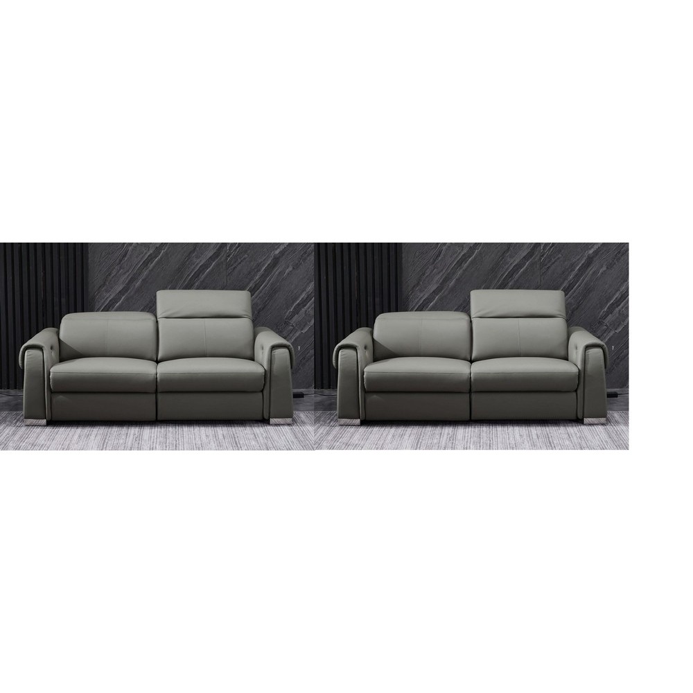 1er paiement de la commande: Canapé 2 places avec 2 relax électriques en cuir italien buffle toprelax, gris foncé, 6X SANS FRAIS 1er paiement de la commande: Canapé 2 places avec 2 relax électriques en cuir italien buffle toprelax, gris foncé, 6X SANS FRAIS