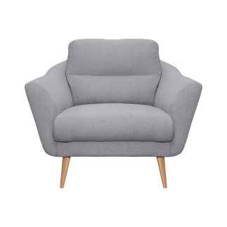 Fauteuil en tissu luxe 1 place, TRENDY gris clair