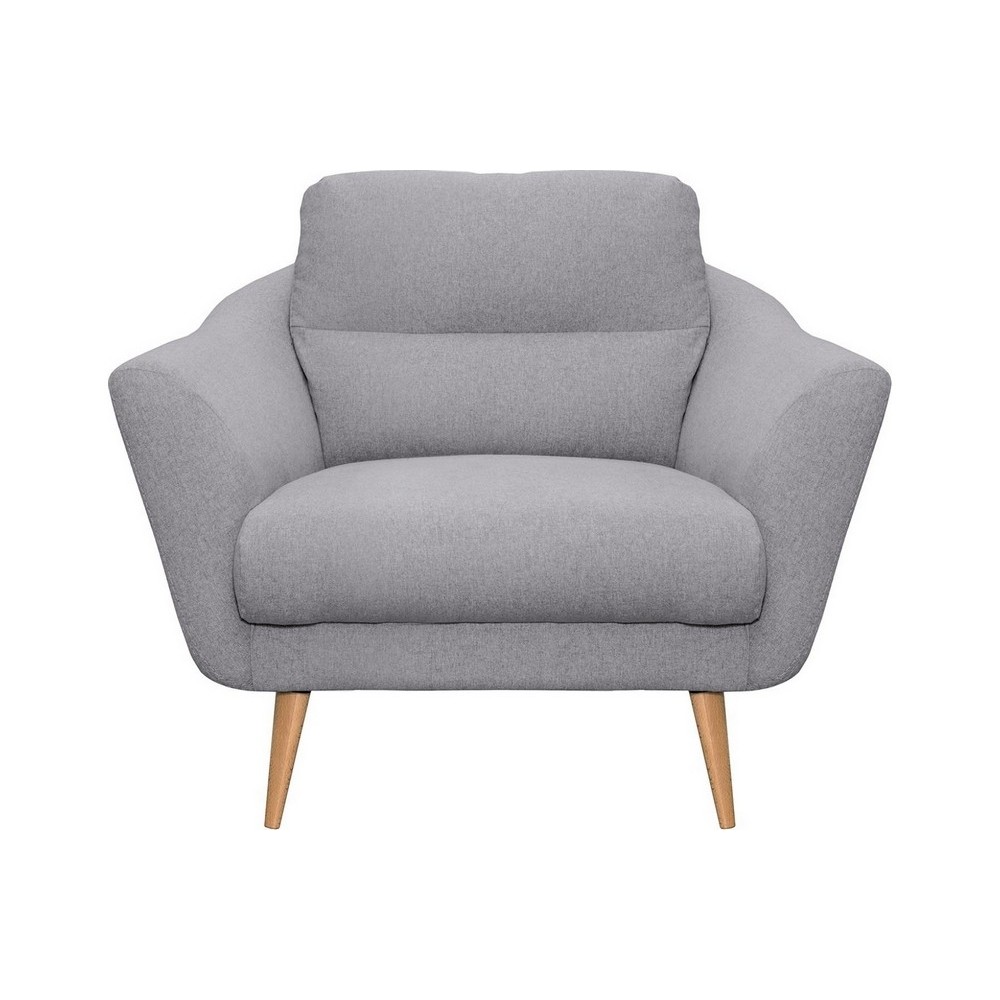 Fauteuil en tissu luxe 1 place, TRENDY gris clair Fauteuil en tissu luxe 1 place, TRENDY gris clair