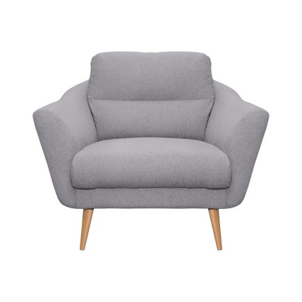 Fauteuil en tissu luxe 1 place, TRENDY gris clair