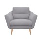 Fauteuil en tissu luxe 1 place, TRENDY gris clair Fauteuil en tissu luxe 1 place, TRENDY gris clair