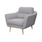 Fauteuil en tissu luxe 1 place, TRENDY gris clair Fauteuil en tissu luxe 1 place, TRENDY gris clair