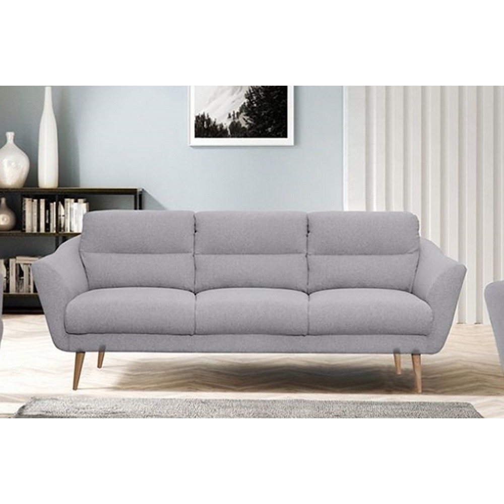 Canapé en tissu luxe 3 places, TRENDY gris clair Canapé en tissu luxe 3 places, TRENDY gris clair