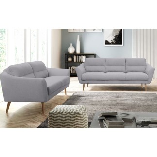 Canapé en tissu luxe 3 places, TRENDY gris clair