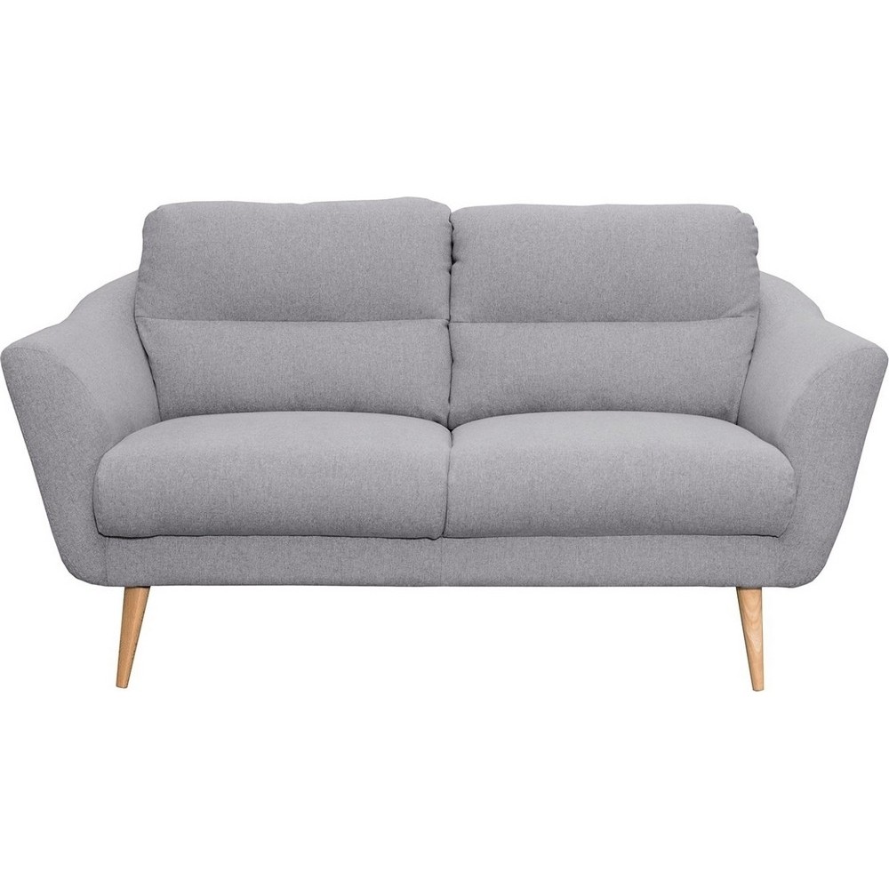 Canapé en tissu luxe 2 places, TRENDY gris clair Canapé en tissu luxe 2 places, TRENDY gris clair