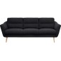 Canapé en tissu luxe 3 places, TRENDY noir (gris très sombre) Canapé en tissu luxe 3 places, TRENDY noir (gris très sombre)