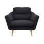 Fauteuil en tissu luxe 1 place, TRENDY noir (gris très sombre) Fauteuil en tissu luxe 1 place, TRENDY noir (gris très sombre)