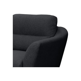 Fauteuil en tissu luxe 1 place, TRENDY noir (gris très sombre)