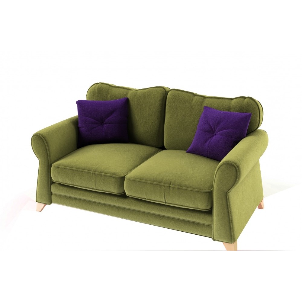 Canapé 2 places convertible en tissu de qualité TOMY, vert Canapé 2 places convertible en tissu de qualité TOMY, vert
