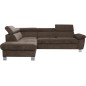 - Canapé d'angle en velours luxe 5 places LUGO chocolat, angle gauche, Chocolat clair - Canapé d'angle en velours luxe 5 places LUGO chocolat, angle gauche, Chocolat clair