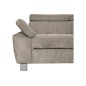 Canapé d'angle en velours luxe 5 places LUGO beige, angle droit Canapé d'angle en velours luxe 5 places LUGO beige, angle droit