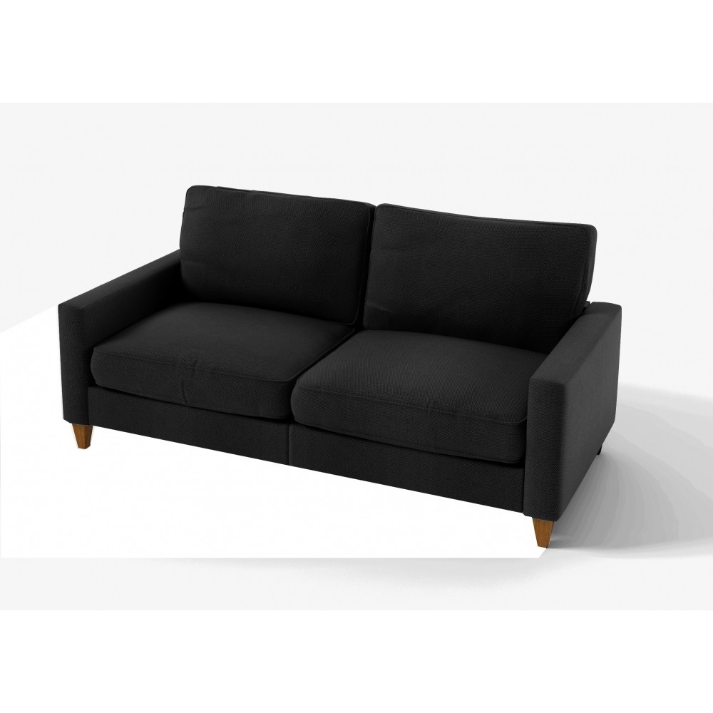 Canapé 3 places en tissu de qualité SWEDEN, noir Canapé 3 places en tissu de qualité SWEDEN, noir