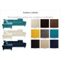 Canapé d'angle en velours luxe 5 places LUGO couleur personnalisée, angle gauche Canapé d'angle en velours luxe 5 places LUGO couleur personnalisée, angle gauche