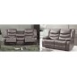 Ensemble Canapé 3 places relaxation cuir italien relaxis + Canapé 2 places relaxation cuir italien relaxis effet balancier pour