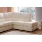 Canapé d'angle BARSANO en cuir haut de gamme italien vachette. Cuir Prestige luxe. Ecru. Angle Gauche vu de face, 4/5 places Canapé d'angle BARSANO en cuir haut de gamme italien vachette. Cuir Prestige luxe. Ecru. Angle Gauche vu de face, 4/5 places