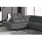 Canapé d'angle BEAUTY en cuir haut de gamme italien vachette Vénésetti Cuir Prestige luxe Gris foncé, angle gauche - Vénésetti, Canapé d'angle BEAUTY en cuir haut de gamme italien vachette Vénésetti Cuir Prestige luxe Gris foncé, angle gauche - Vénésetti,