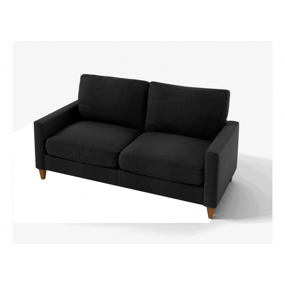 Canapé 2 places en tissu de qualité SWEDEN, noir Canapé 2 places en tissu de qualité SWEDEN, noir