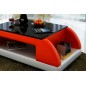 Table basse design VALINA, rouge et blanc Table basse design VALINA, rouge et blanc