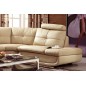 Canapé d'angle en cuir buffle italien de luxe 6/7 places BELLALIGNA, beige, angle droit Canapé d'angle en cuir buffle italien de luxe 6/7 places BELLALIGNA, beige, angle droit