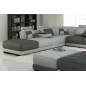 Canapé d'angle en cuir italien 6/7 places PETIT ELIXIR, gris clair et gris foncé, angle gauche Canapé d'angle en cuir italien 6/7 places PETIT ELIXIR, gris clair et gris foncé, angle gauche